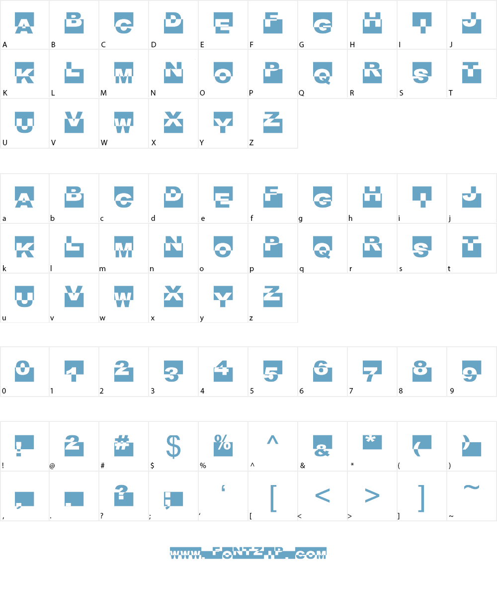 Black Box Font Character